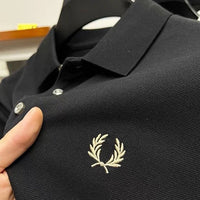Calvin | Herren dehnbares elegantes Poloshirt – Schwarz