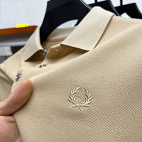 Calvin | Herren dehnbares elegantes Poloshirt – Khaki
