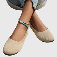 Calypso | Damen Ballerinas rutschfest atmungsaktiv – Beige