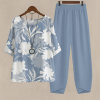 Carla | Lässiges Zweiteiliges Set – Blau
