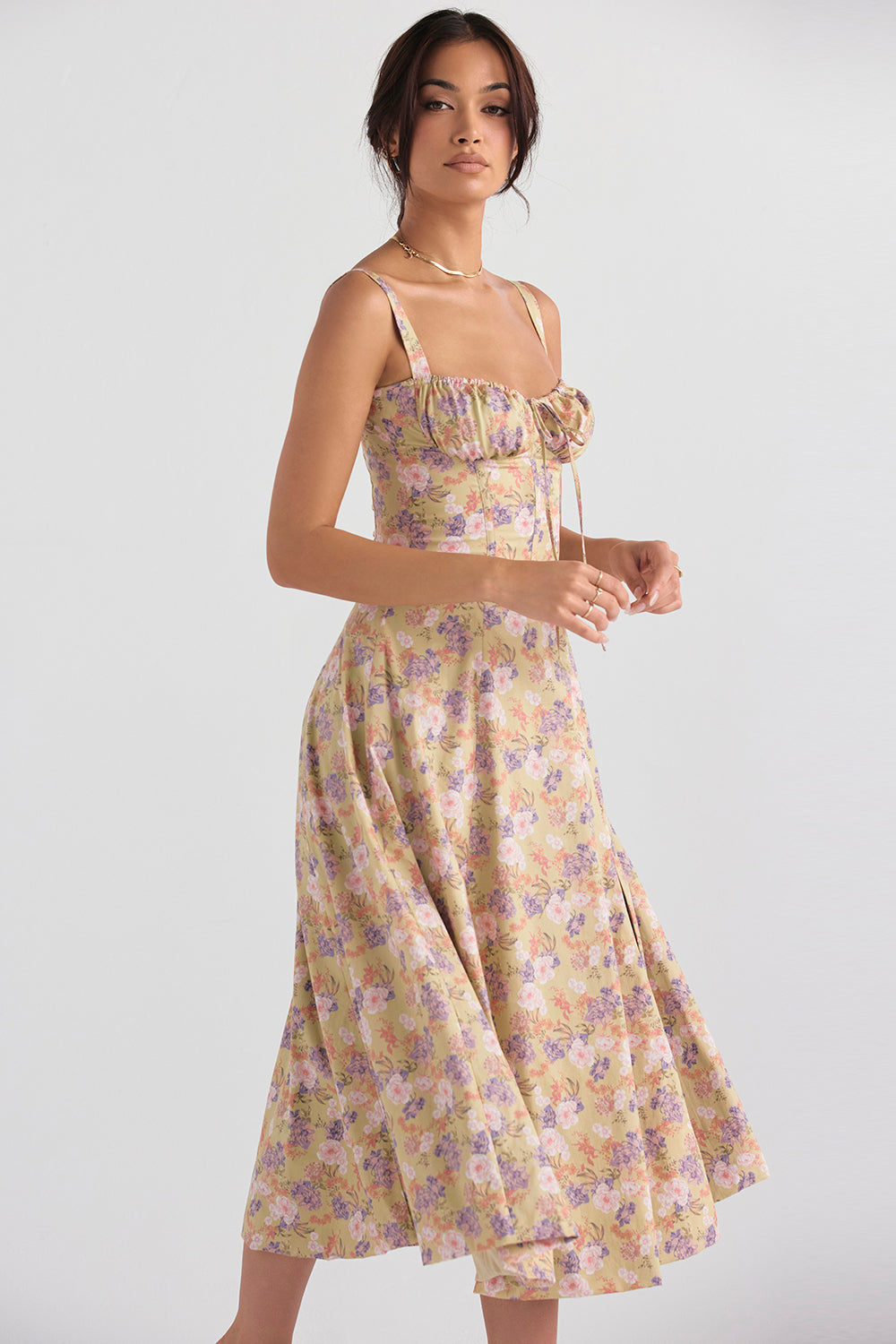 Amara - Florales Midi-Kleid