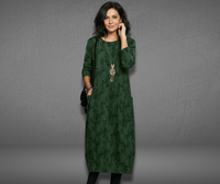 Emma | Winterkleid Damen stilvoll für festliche Anlässe – Grün