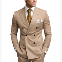 Casper | Herren Zweireiher Business Anzug – Beige