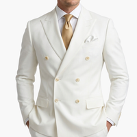 Casper | Herren Zweireiher Business Anzug – Weiß
