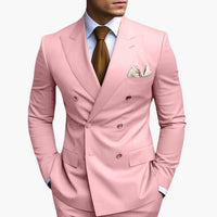 Casper | Herren Zweireiher Business Anzug – Rosa