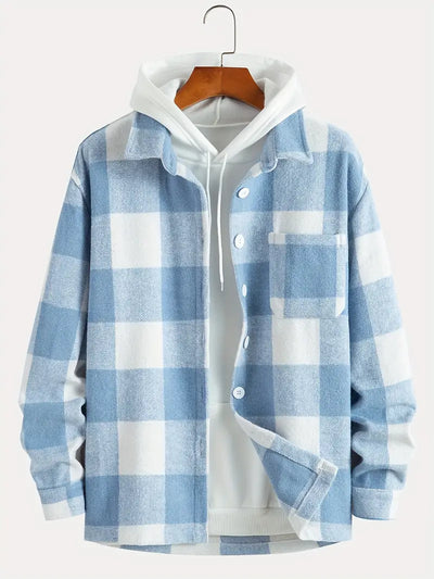 Keyaura | Vielseitige Herren Fleecejacke mit Karomuster, stilvoll
