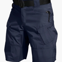 Herren-Funktionsshorts mit Taschen und Gürtel – Marine