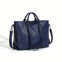 Bianca | Vintage Shopper Tasche mit zeitloser Eleganz – Marine