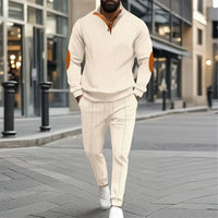 OldTown™ Set mit Retro-Fußabdruck und strukturiertem Mesh / Klassische Eleganz für Männer, die sich stilvoll kleiden können! – Khaki