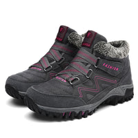 Yievonna | Warme Winterstiefel – Rosa Grau