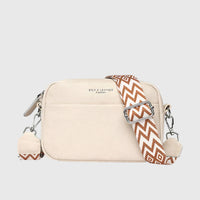 Amara | Leder Schultertasche – Beige