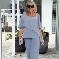 Beatrix | Damen Elegantes 2-Teiliges Kleid Set Formal – Formelles Kleid Set 2026 – Hellblau