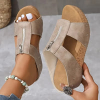 Patricia™ | Orthopädische Sandalen mit Keilabsatz – Beige