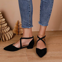 Heidi-Mode | Damen Niedrige Absatz Sandalen Stilvoll – Schwarz