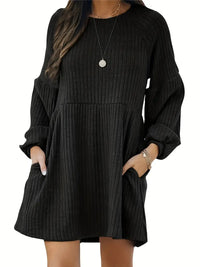 Natasha | Lässiges Minikleid für Damen – Schwarz