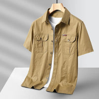 David | Sierra Kurzarmshirt für entspannte Eleganz – Khaki