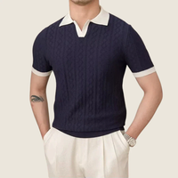Cedric | Herren Poloshirt Mit Kontrast Modern – Marine