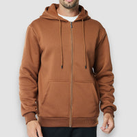 Lior | Zip-Up Hoodie – Braun