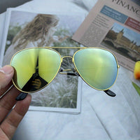 Heidi-Mode | Klassische Aviator-Sonnenbrille mit Goldenem Rahmen für Damen – Goldener Rahmen, Goldene Beschichtung