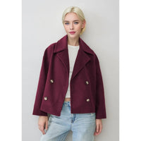 Charlotte | Kurze Zweireiher-Jacke – Rot