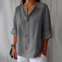 Clara | Legere fließende Bluse – Grau
