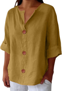 Clara | Legere fließende Bluse – Gelb