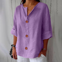 Clara | Legere fließende Bluse – Lila
