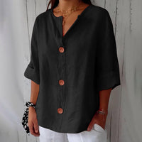 Clara | Legere fließende Bluse – Schwarz