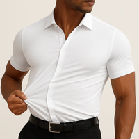 Clemens | Herren Schlichtes Elegantes Hemd – Arktisweiß