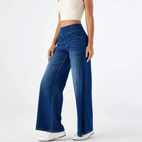 Mariel | Weite Jeanshose – Dunkelblau