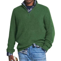 André - Strickpullover mit Reißverschluss – Grün