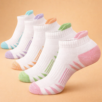 Damen-Kompressions-Sportsocken – Atmungsaktiv und bequem für Aktivitäten und den Alltag – 5 Paar mehrfarbig 2