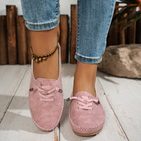 Cordania | Damen Komfort Schnür Loafer – Rosa
