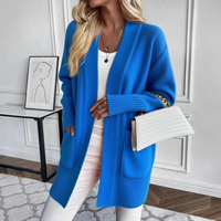 Sofia | Kuscheliger Cardigan mit offenem Schnitt – Blau