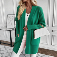 Sofia | Kuscheliger Cardigan mit offenem Schnitt – Grün