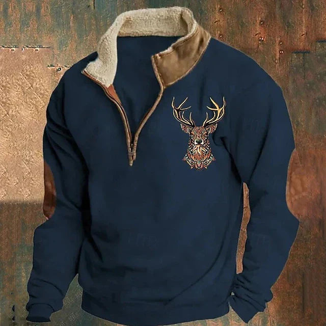 Galen - Stylischer Viertel-Reißverschluss Pullover