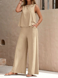 Angela™ | Bequemes zweiteiliges Set – Biege