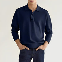 Poloshirt für Herren - Luftiges Kurzärmeliges Poloshirt für Sommer – Dunkelblau
