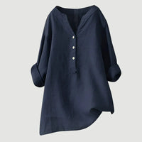 Zaina - Bequeme Damenbluse – Marine