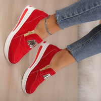 Ovelia - Slip-On-Plateau-Sneaker – Rot