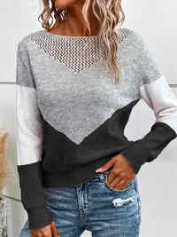 ELEGANTER PULLOVER | STILVOLL UND BEQUEM – Grau + Schwarz