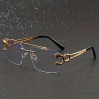 Retro-Stil Rahmenlose Sonnenbrille für Herren | Ideal für den täglichen Gebrauch im Freien – Transparent