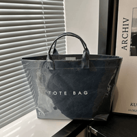 Edelinde® | Tote Tasche mit Zeitungsdruck – 🔥Schwarz