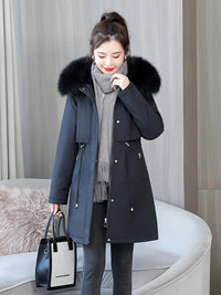 Keylis | Warm & Style – Parka-Jacke mit Kordelzug – Schwarz