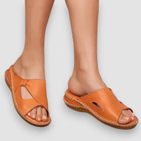 Stella | Orthopädische Ledersandalen – Orange