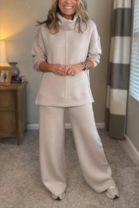 Yardenah - Bequemes Zweiteiliges Set Mit Langen Ärmeln – Beige