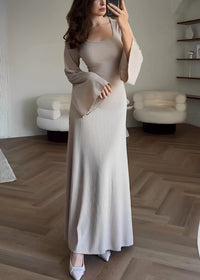 Amber - Anmutiges und stilvolles Maxikleid – Beige