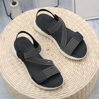 Lillian | Fußgewölbestütze Orthopädisch Sandalen – Schwarz