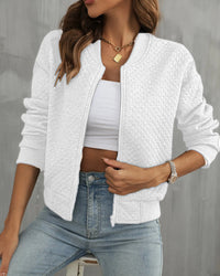 Damen Elegante Übergangsjacke | Langarm – Weiß