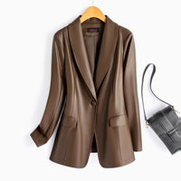 Riviera Leather Blazer – Tanned Brown